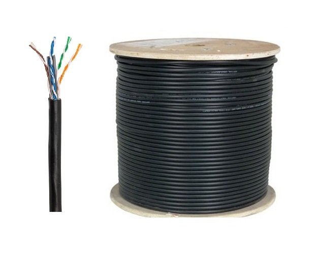 CAT6-PE F/UTP - 23AWG 0.56mm SIYAH CAT6 - DIŞ ORTAM