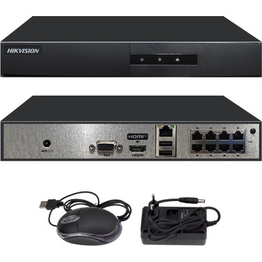 Hikvision DS-7108NI-Q1-8P-M 8 Kanal 8 Port PoE Metal Kasa NVR Kayıt Cihazı