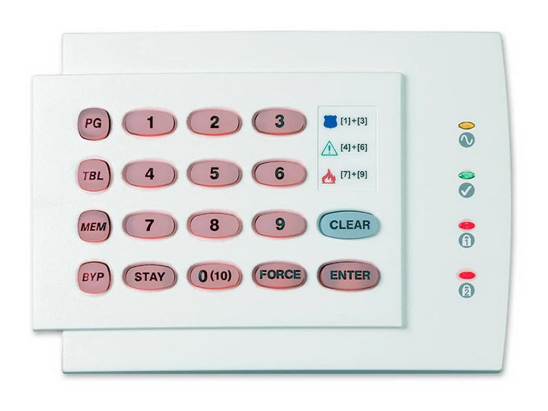 Paradox10 Zonlu LED Keypad (Yatay)1686H