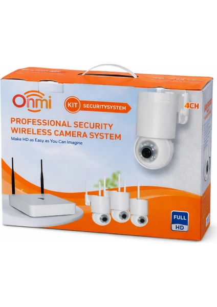 Apronx Onmi DS440 4 Kanal Nvr + 3mp 4 Kamera Full Color Mik. Ptz Wifi Setapronx DS440 4 Kanal Nvr + 3mp 4 11.03.01.002400