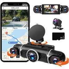 4 Kameralı Araç Kamerası 1080P Geniş Açı GPS Takip G Sensör Wifi Özellikli