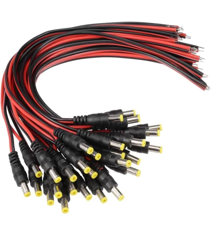 Guvenlik Kamerasi 12V Dc Erkek Power Jack Jak Kablo Baglanti Kablosu -100 Adet