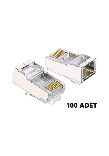 Rj45 Metal Jack Konnektör 100 Adet