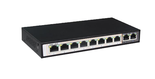 8 Portlu RJ45 96W 250M Uzun Mesafeli AI POE Power Over Ethernet Anahtarı