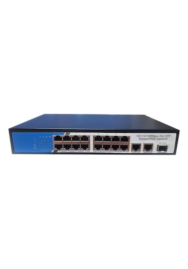 16 port poe 260w switch 10/100 16 poe + 2 uplink + 1sfp